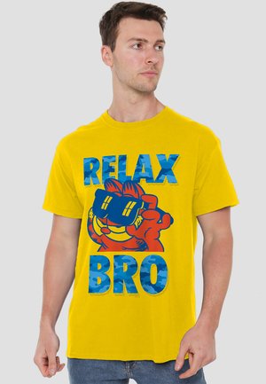 GARFIELD RELAX BRO - Print T-shirt - yellow