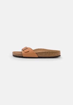 Birkenstock MADRID EARTHY NARROW - Pantolette flach - cognac