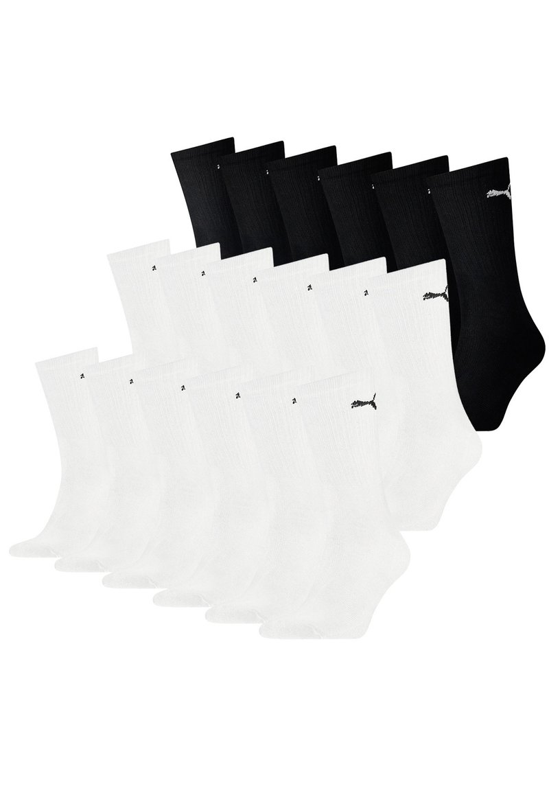 Damen Sportbekleidung | Puma 18 PACK Sportsocken weiß schwarz/petrol - VT61987 Damen Sportbekleidung | Puma 18 PACK Sportsocken weiß schwarz/petrol - VT61987