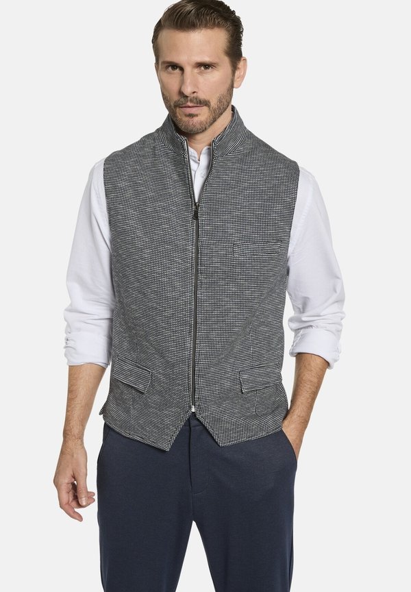 ZARENTA - Weste - blau gemustert