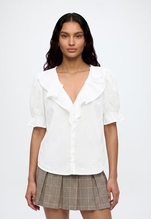 GAP, RUFFLE TOP - Chemisier - new off white