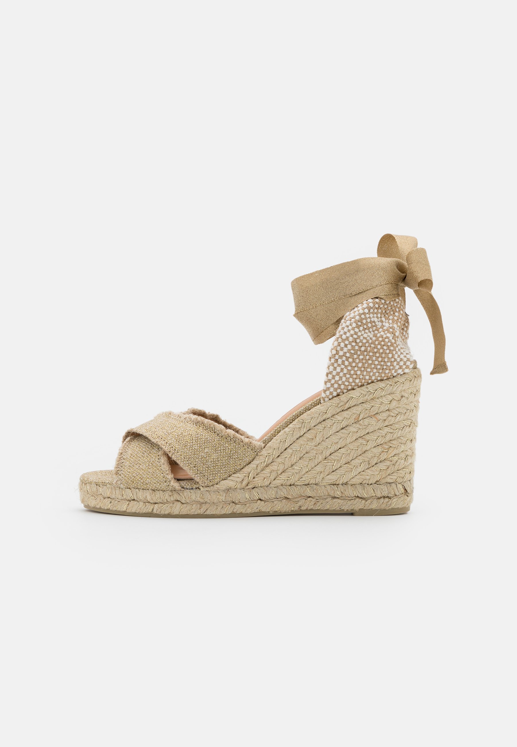 Castañer BLUMA - Sandali con plateau - oro claro/sabbia - Zalando.it