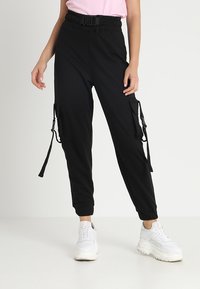 Missguided Seat Belt Cargo Trouser Cargobroek Black Zwart Zalando Nl