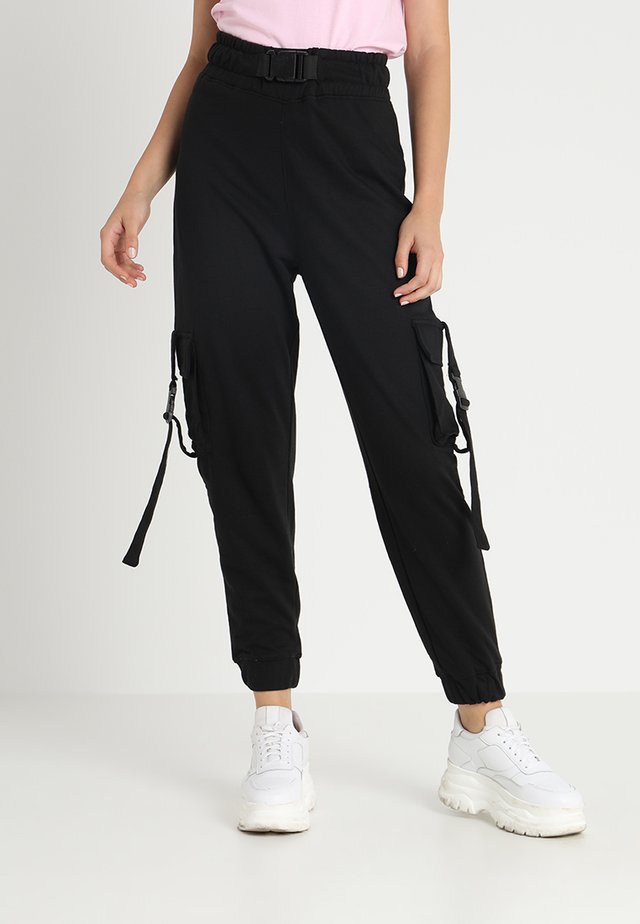 SEAT BELT CARGO TROUSER - Cargohose - black