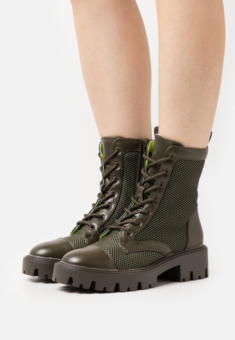 Even&Odd Platform ankle boots khaki Zalando.ie