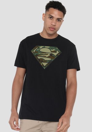 DC COMICS - SUPERMAN, SUPERMAN CAMO LOGO - T-Shirt print - black