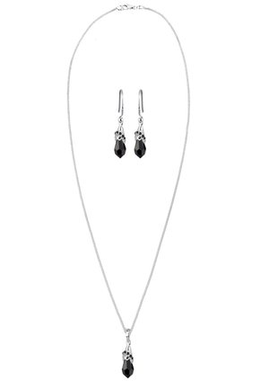 SPARKLING BASIC SET - MIT KRISTALLEN VON SWAROVSKI® - Halskæder - schwarz