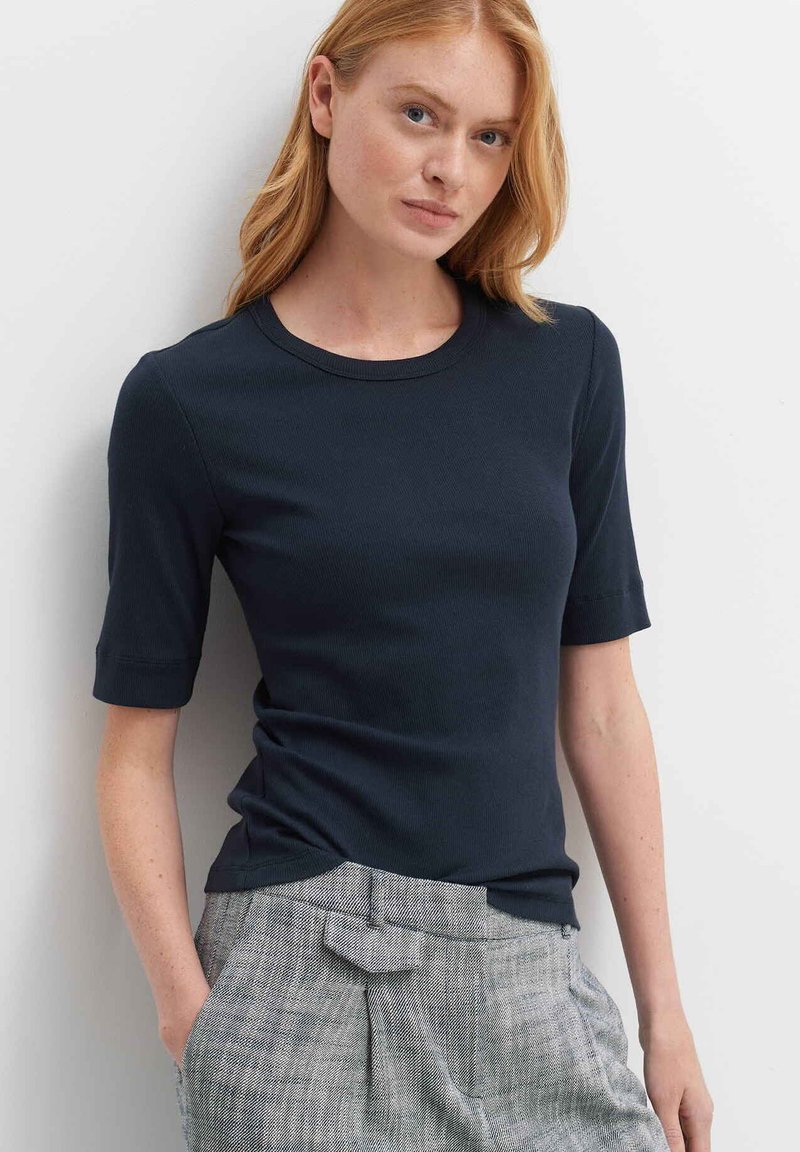 OPUS T-Shirt basic - coal blue