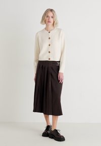 Vero Moda VMBOOM NECK BUTTON CARDIGAN  - Cardigan - birch melange