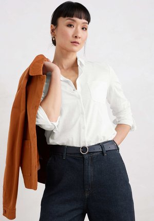 TEASEL HEAD - Blúzka so zapínaním na gombíky - white salt