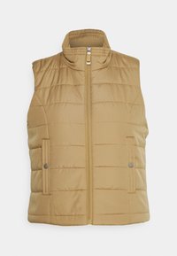 Vero Moda Petite VMSIMONE SHORT WAISTCOAT - Colete - tigers eye
