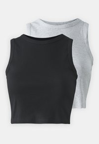 2 PACK - Top - light grey/black