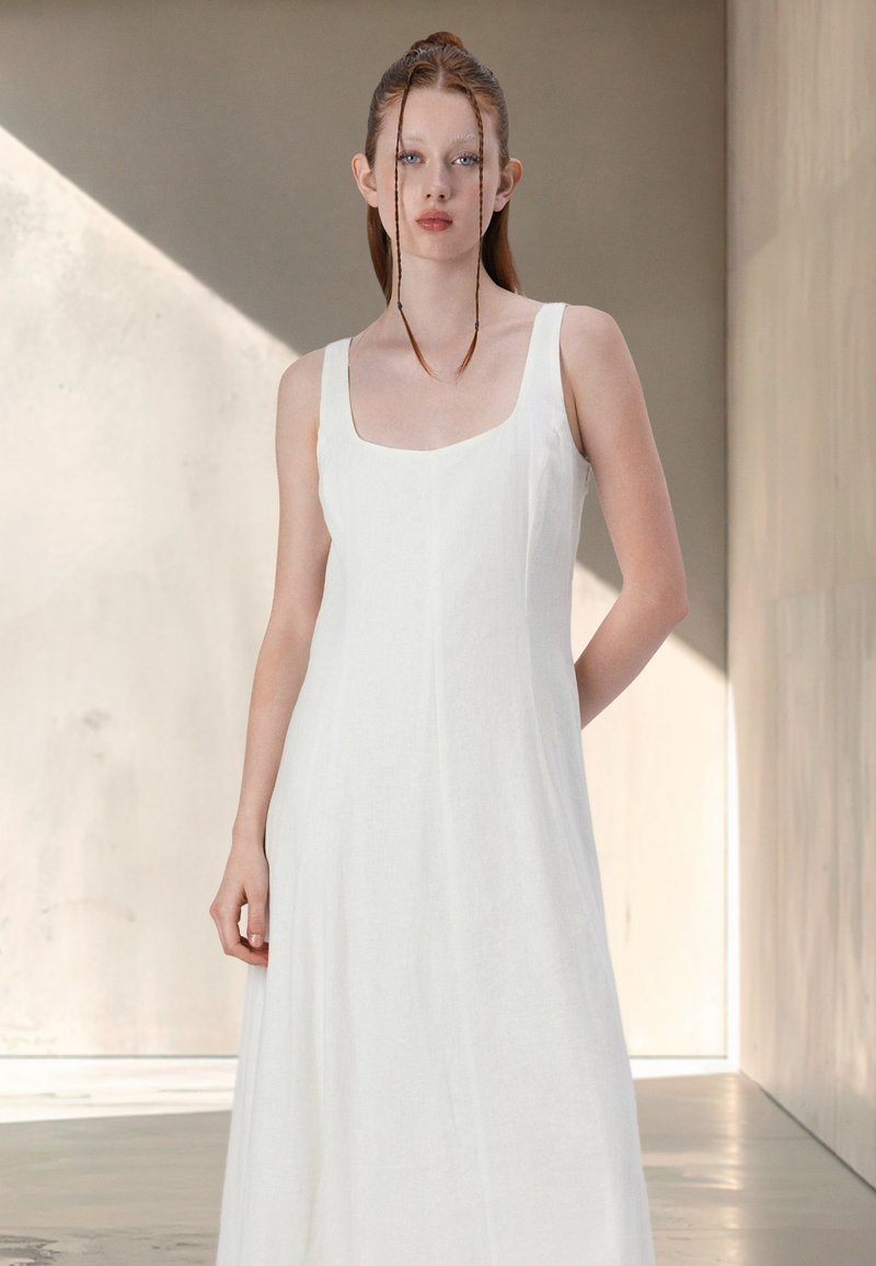 leila maxi dress Leila Boat Neck Maxi Dress Ivory