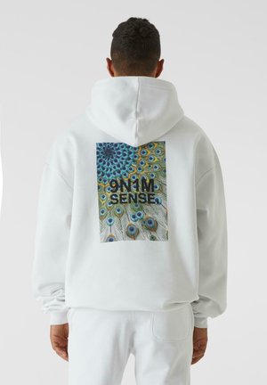 9N1M SENSE FEATHER - Kapucnis pulóver - white