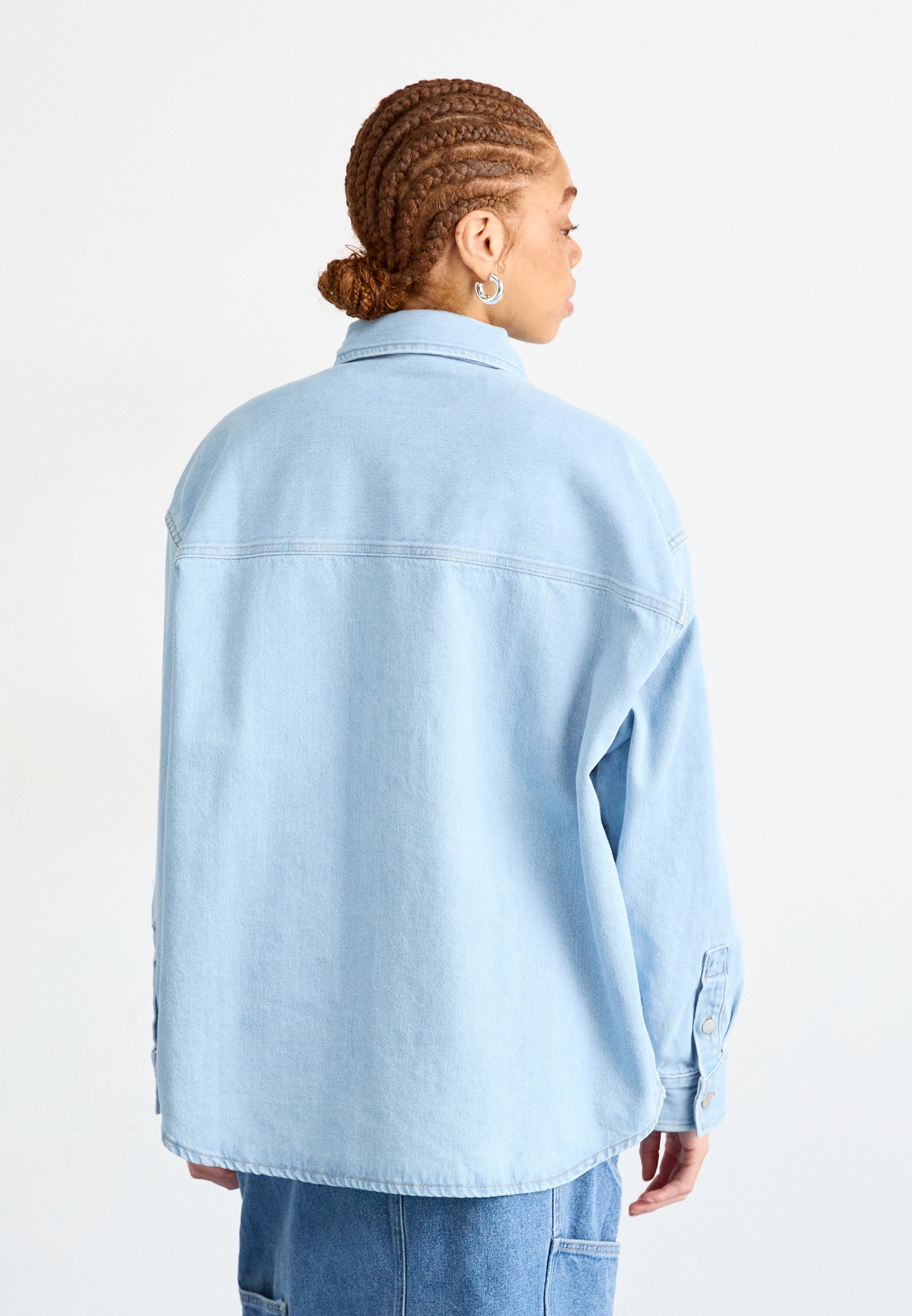 Carhartt WIP ALTA - Button-down blouse - blue/bleached denim