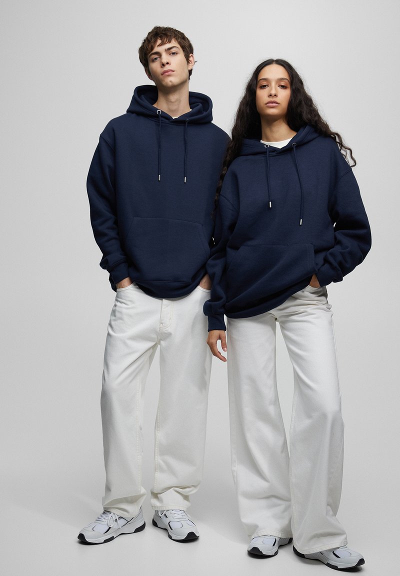 PULL&BEAR BASIC Hoodie dark blue/donkerblauw Zalando.nl