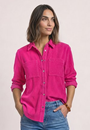 Street One, LONG-SLEEVE CORDUROY SHIRT WITH BUTTONS - Hemdbluse - magenta dream