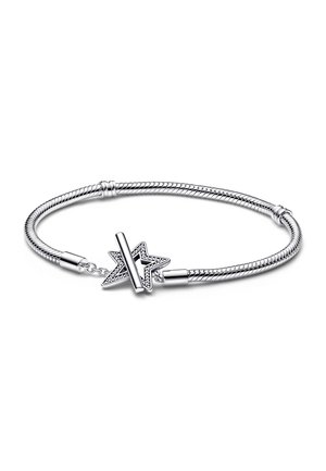 Pandora ASYMMETRIC STAR T-BAR SNAKE - Bracelet - silver coloured