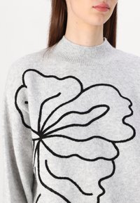 JDY JDYBINE FLOWER  - Trui - grey melange