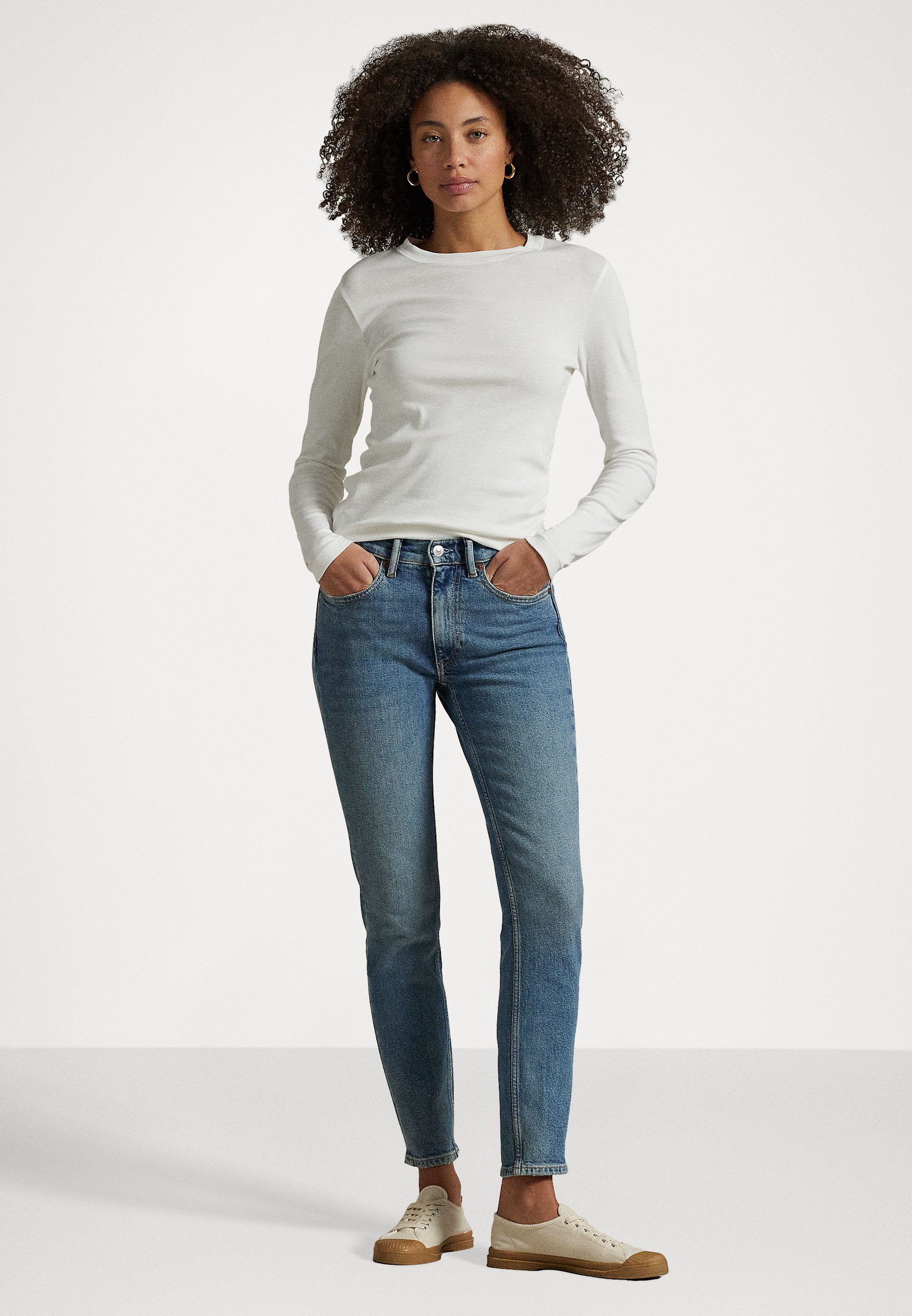 miurass 　　polobyRalphLauren PRESTON Polo Ralph Lauren MID RISE SUPER SLIM JEAN - Jeansy Skinny