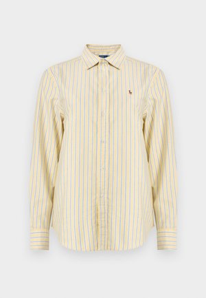 CLASSIC LONG SLEEVE BUTTON FRONT SHIRT - Užsagstoma palaidinė - yellow/navy
