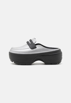 Crocs, Sabots - silver-coloured