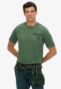 Superdry & Co TOKYO NARRATIVE LOOSE - T-shirt print - ice green