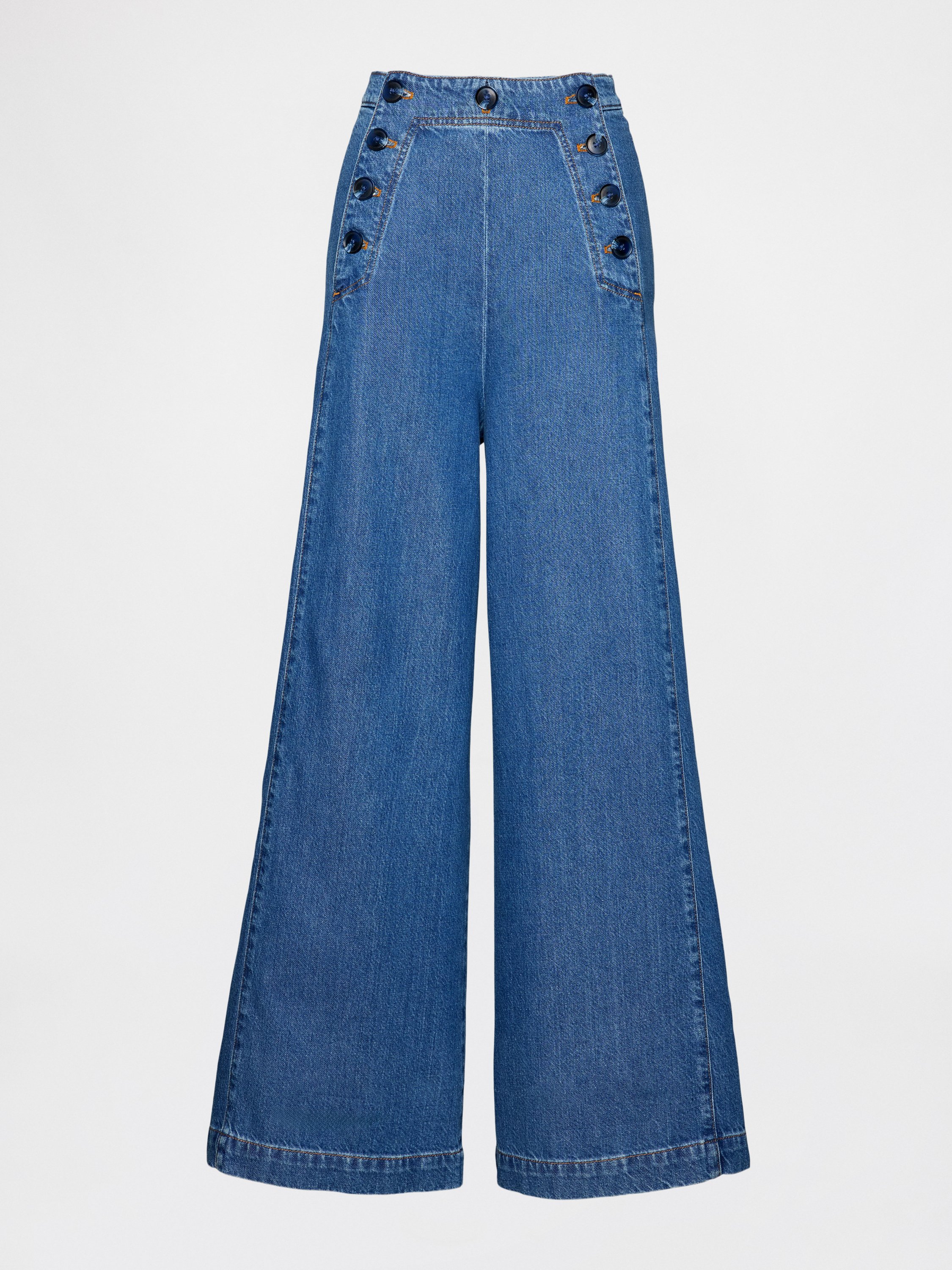 │Odd Studio│ Diagonal cut wide denim pants BLUE OO4MUDP101 MUSINSA | ODDSTUDIO Diagonal cut wide denim pants – BLUE