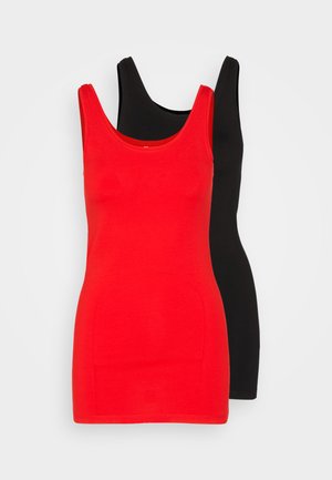 ONLLIVE LOVE NEW LONG 2 PACK - Top - black/high risk red