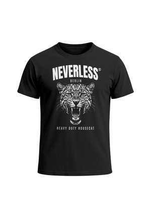 Neverless, Print T-shirt - schwarz