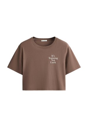 OYSHO, T-shirt imprimé - brown