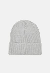 Tommy Jeans ELONGATED FLAG BEANIE - Gorro - silver grey heather