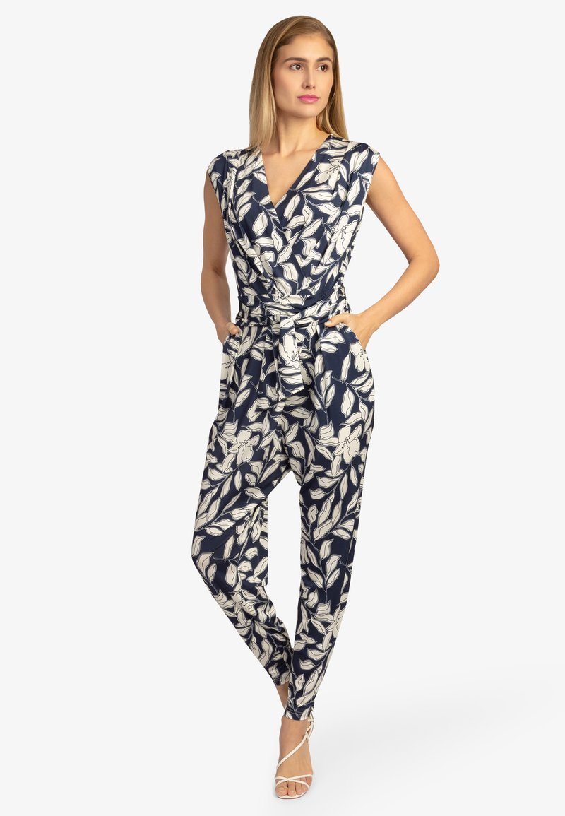 Apart Jumpsuit creme/navy/dunkelblau Zalando.de