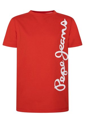 T-shirt med print - red