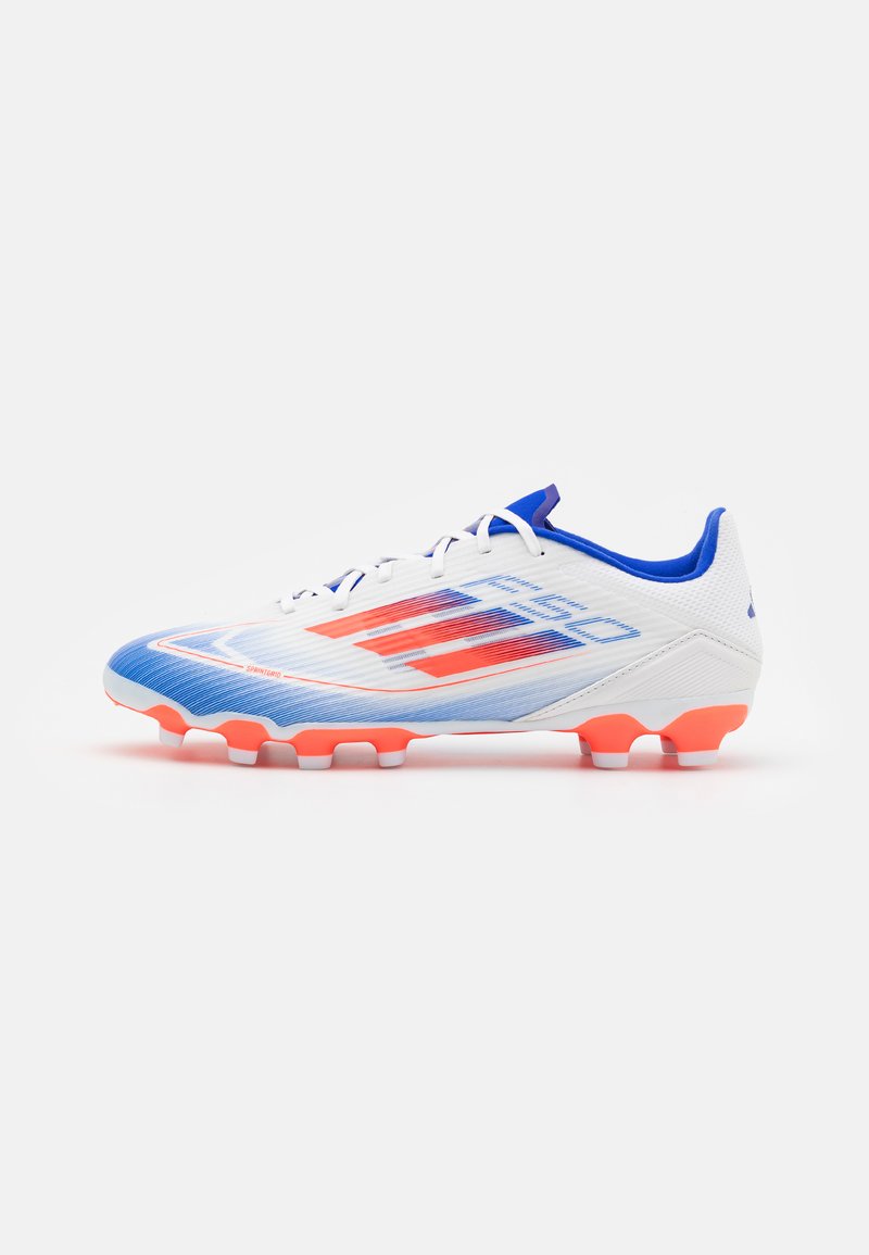 adidas Performance F50 LEAGUE MG - Botines de fútbol para terreno firme - footwear white/solar red/lucid blue