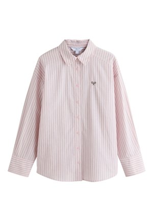 Next REGULAR FIT - OVERSIZED BOYFRIEND LONG SLEEVE SHIRT  . - Skjortebluser - pink white stripe