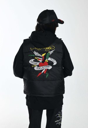 TRUE TIL DEATH PUFFER - Waistcoat - black