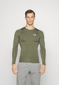 Under Armour HEATGEAR - Langærmet T-shirt - marine green/white