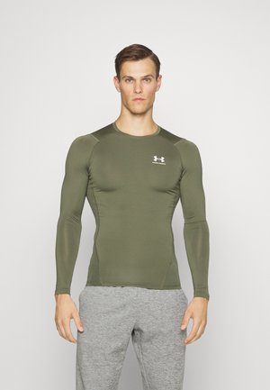 Under Armour HEATGEAR - Langarmshirt - marine green/white