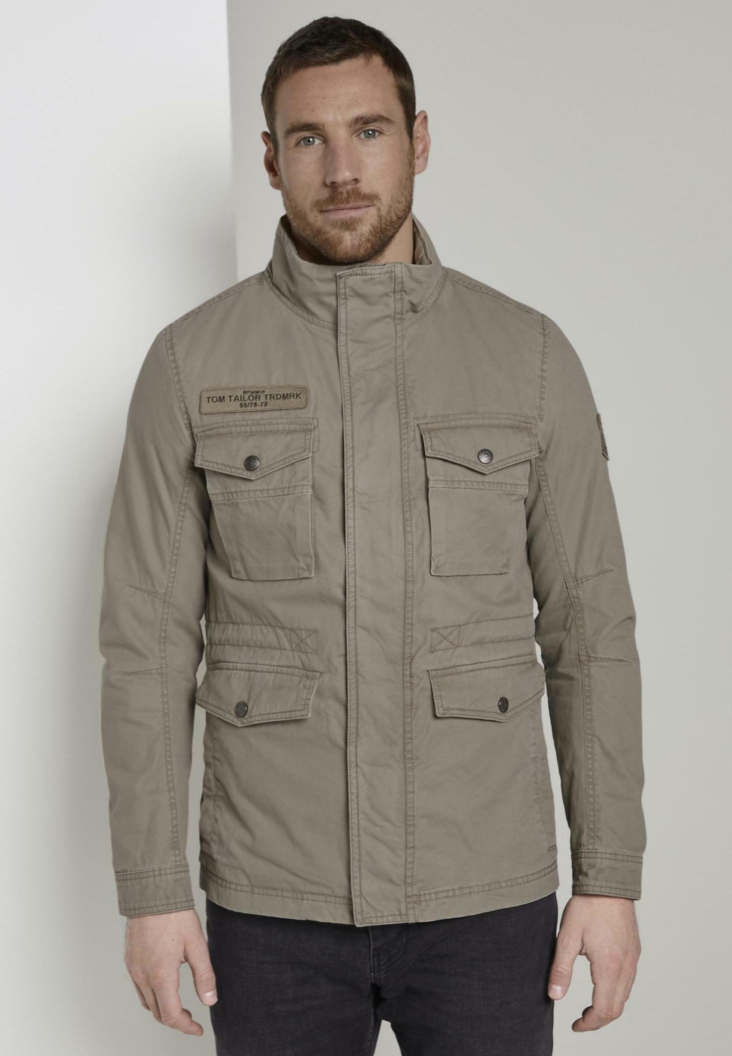 TOM TAILOR WASHED FIELD JACKET Korte jassen sky captain TOM TAILOR WASHED FIELD JACKET Korte jassen olive night