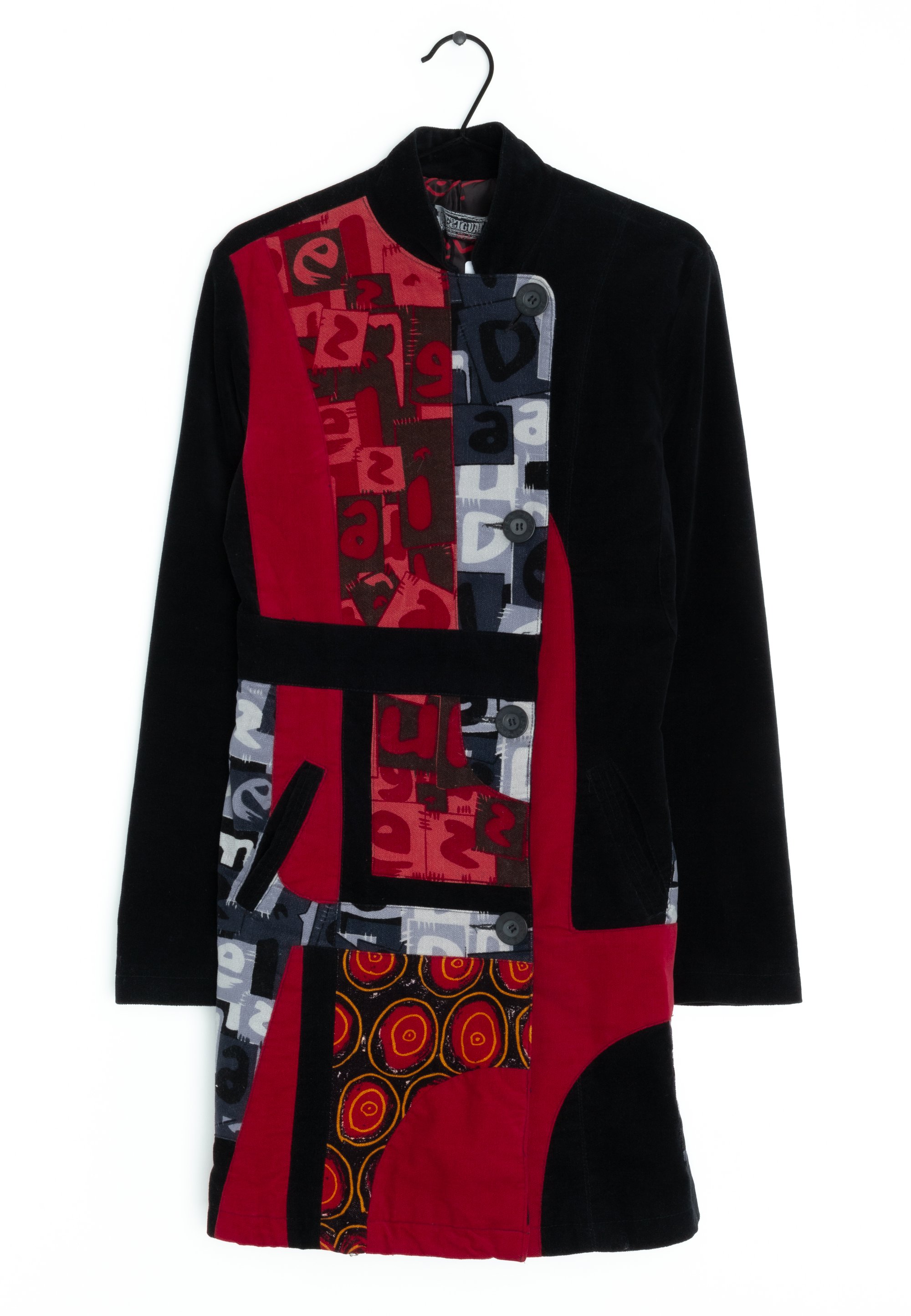 Damenmantel Desigual Mantel Rot Schwarz Zalando Desigual