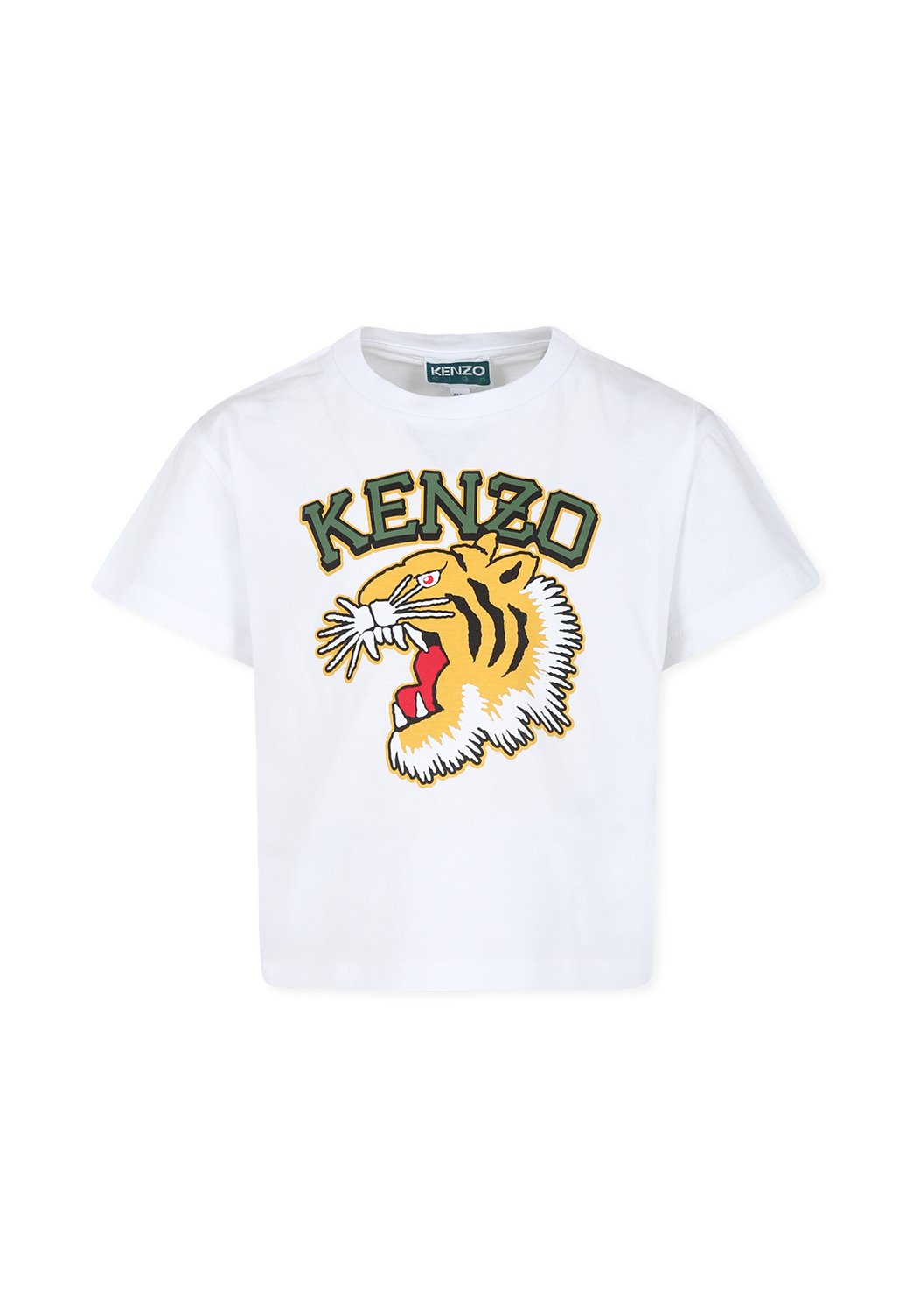 KENZO kids T-shirt con stampa blanc/bianco