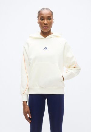 STADIUM - Φούτερ με κουκούλα - off white/pure orange/dark blue