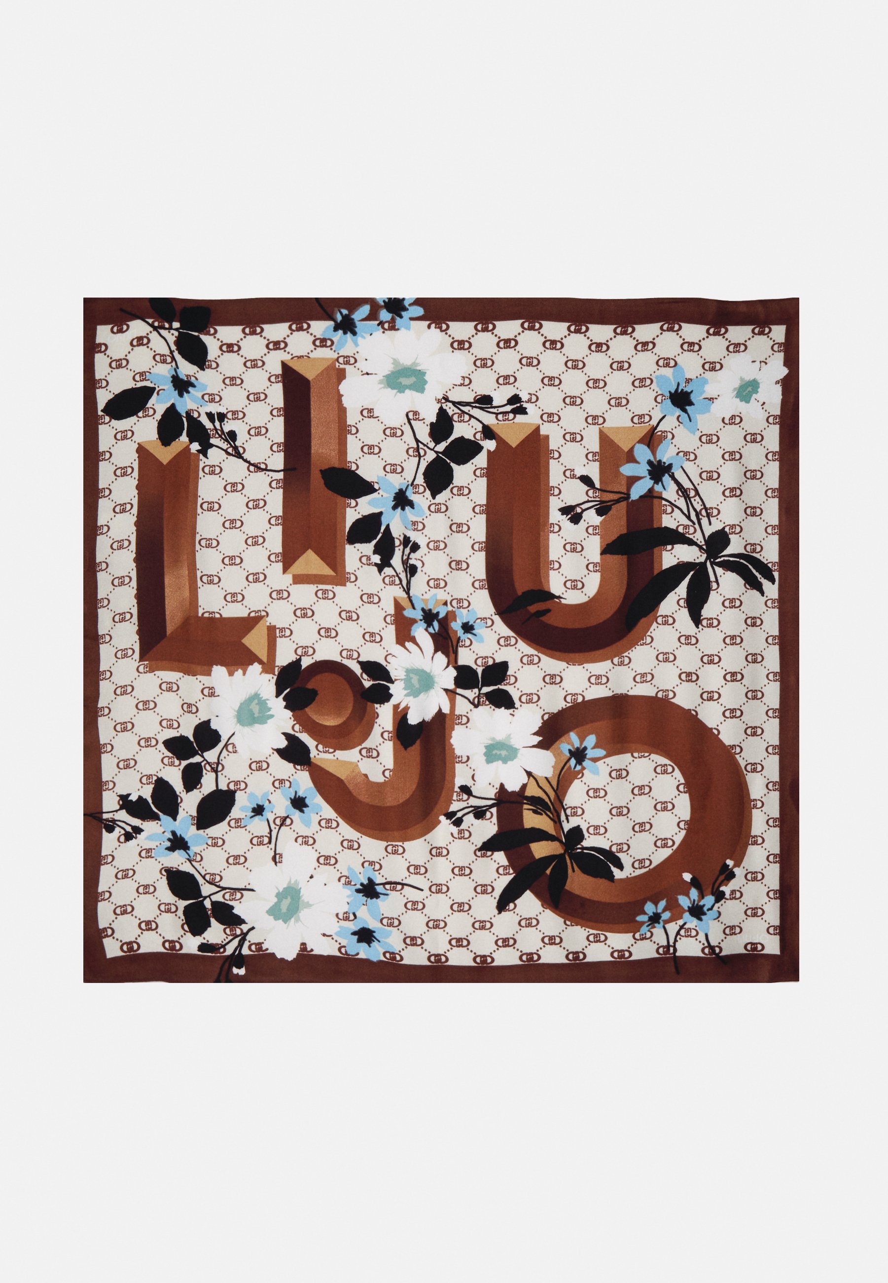 LIU JO FOULARD FLOWERY LOGO 120X120 Fular naturale/beige