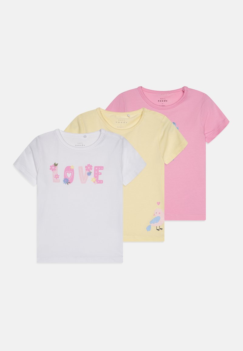 Name it - NBFVUBIE 3 PACK - T-shirts med print - pink frosting/packpastel yellowbright/white, Forstørre