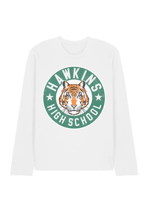 NETFLIX, STRANGER THINGS HAWKINS HIGH BADGE - Long sleeved top - white