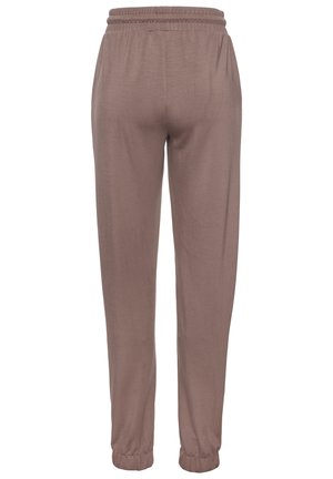 Braune, leichte Jogginghosen mit elastischem Bund, eng anliegenden Bündchen und glatter Textur. Entwickelt für Komfort und Beweglichkeit.