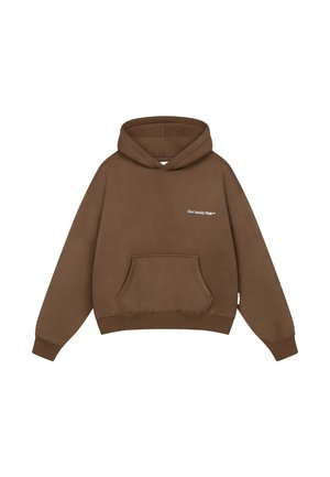 Another Cotton Lab, SLOW SUNDAY COFFEE CLUB HOODIE UNISEX - Sweat à capuche - dark brown