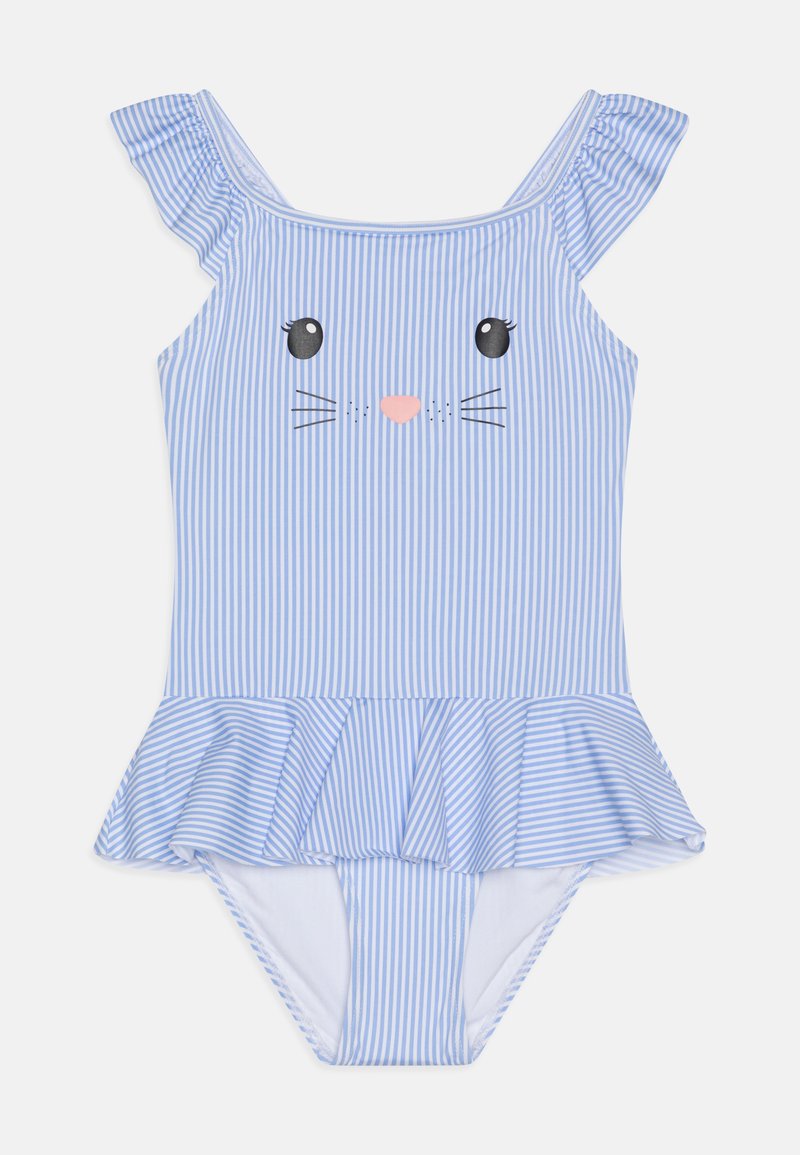 Lindex SWIMSUIT STRIPE FACE Badedragt light blue/flerfarvet