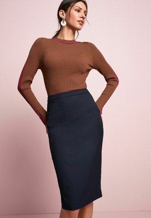 TAILORED MIDI PENCIL SKIRT - Pennkjol - blue